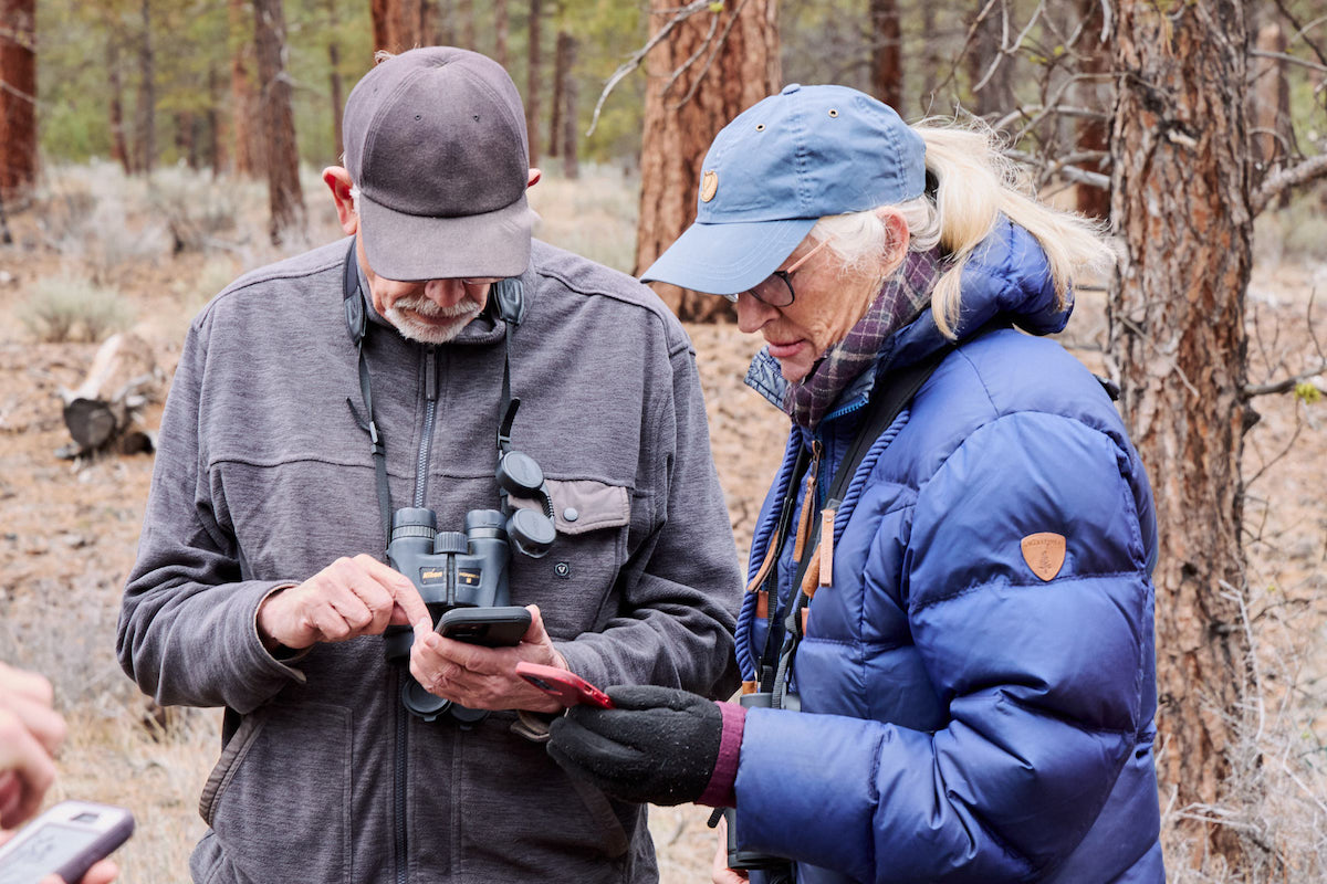 Laurel and Josh Collins Volunteers training for the Pinyon Jay Project Photo Courtesy of Abbott Schindler
