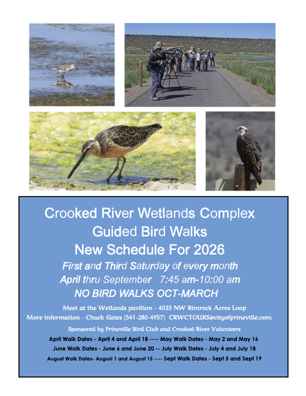 Wetlands Walk 2026 Schedule